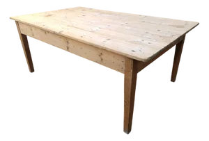 Vintage Fir Farm Table, 1890s