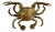 English Solid Patinated Bronze Crab Cancer Lidded Ashtray For Sale