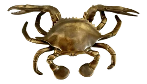 English Solid Patinated Bronze Crab Cancer Lidded Ashtray