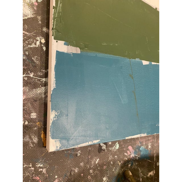 Paint Sarah Trundle, Contemporary Abstract Landscape Painting, "Lakeside" For Sale - Image 7 of 7