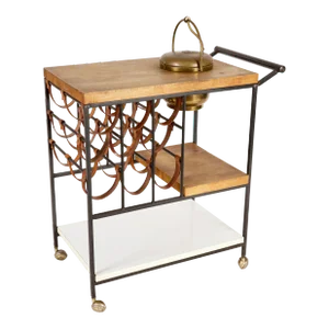 Mid Century Modern Bar Cart in the Style of Arthur Umanoff