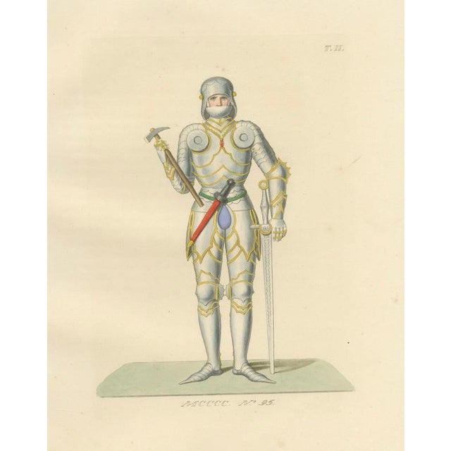 Camille Bonnard, Joan of Arc in Armor, Hand-Colored Lithograph, 1845 For Sale - Image 10 of 10