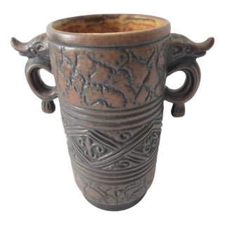 N506548 Vase in Yellow Ceramic from Jasba, West Germany, 1960s For Sale