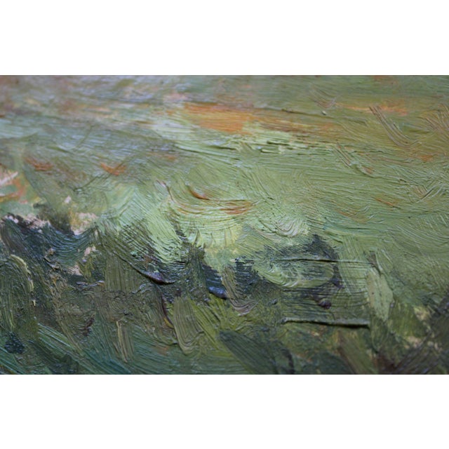 Alfejs Bromults, The Lake Anna, 1990, Oil on Cardboard For Sale - Image 10 of 14