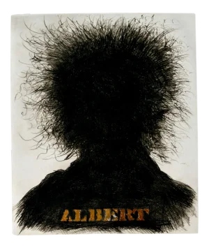 Lilya Vorobey "Albert" Watercolor Etching #5 Albert Einstein 1989