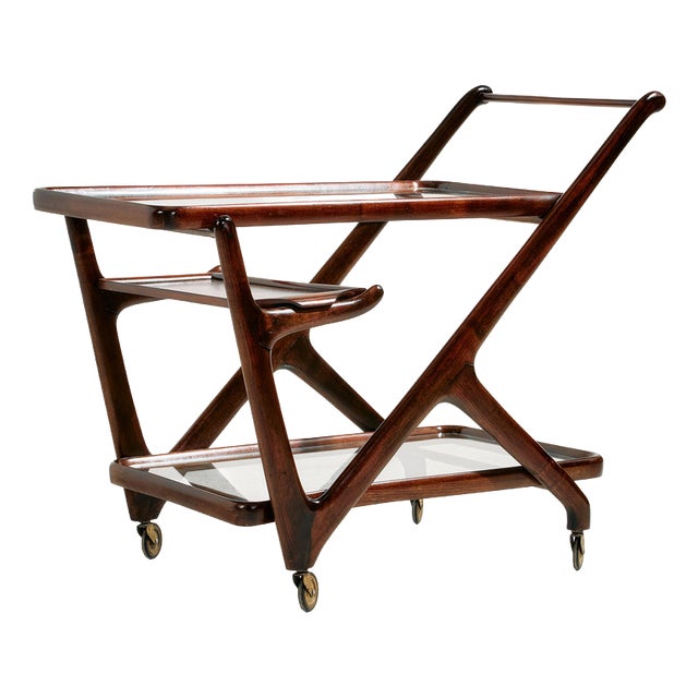 Alder Wood Trolley by Cesare Lacca for Cassina, 1950s For Sale