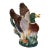 Early 20th Century French Painted Barbotine Ceramic Duck Pitcher For Sale