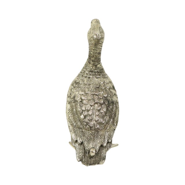 Silver-Colored Duck Sculpture in the style of Mauro Manetti, 1970s For Sale - Image 10 of 11