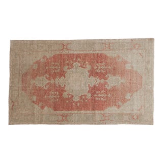 Vintage Distressed Oushak Rug - 3'3" x 5'4" For Sale