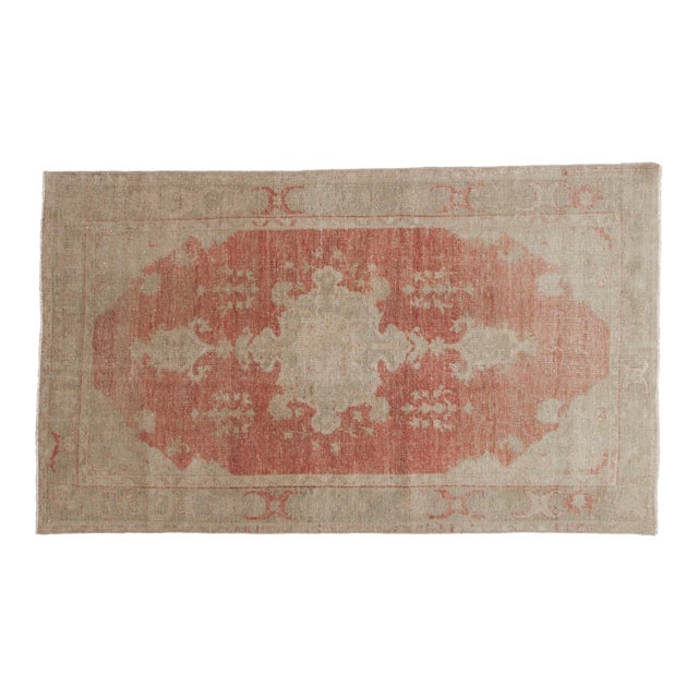 Vintage Distressed Oushak Rug - 3'3" x 5'4" For Sale
