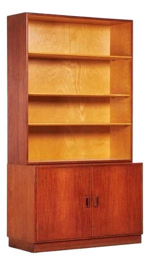 Børge Mogensen Teak Cupboard With Bookcase Hutch