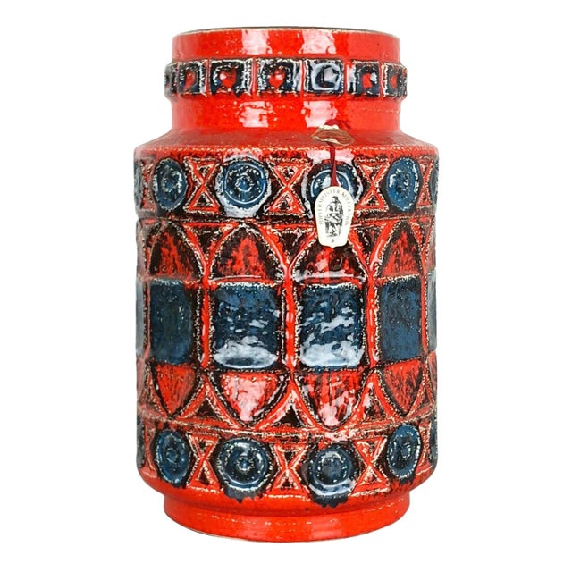 Fat Lava Pottery 92 35 Vase by Bay Ceramics, Germany, 1960s For Sale