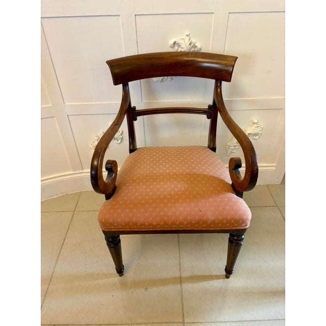 Wood Antique Regency Mahogany Dining Chairs, 1830, Set of 6 For Sale - Image 7 of 18