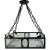 Swedish Iron, Bronze and Crackle Glass Four-Light Pendant Light For Sale - Image 11 of 11