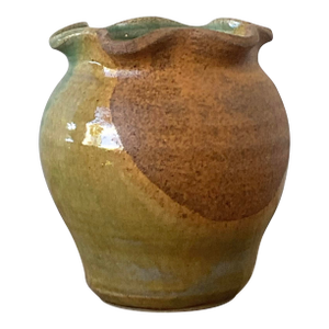 Vintage Original Studio Pottery Ruffle Vase