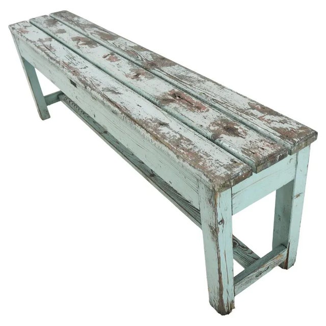 Vintage Industrial Bench, 1930s For Sale - Image 12 of 12