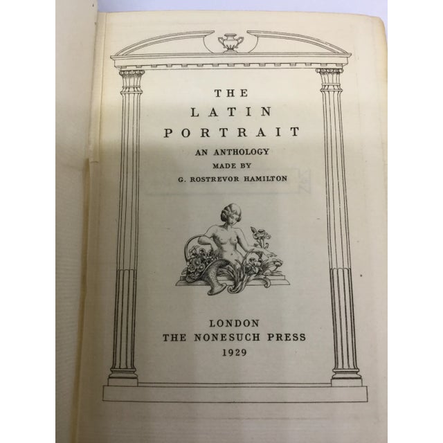 Textile Antique Hardcover Book “The Latin Portrait” For Sale - Image 7 of 11