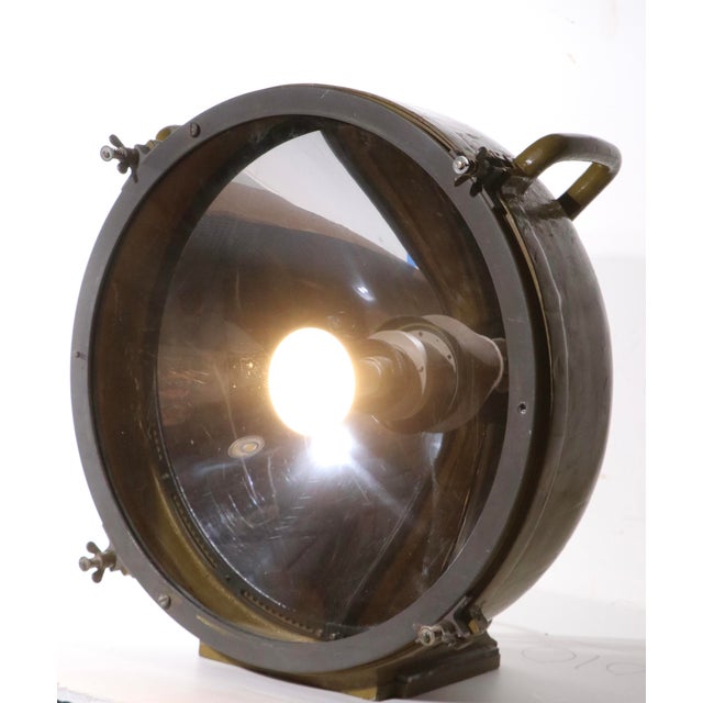 Mid 20th Century Restored Vintage Nautical Spot Light Industrial Lighting For Sale - Image 10 of 10