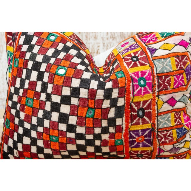 Early 21st Century Thar Antique Tribal Grain Sack Pillow For Sale - Image 5 of 9