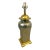 Vintage MCM Silver & Brass Metal Ginger Jar Table Lamp For Sale