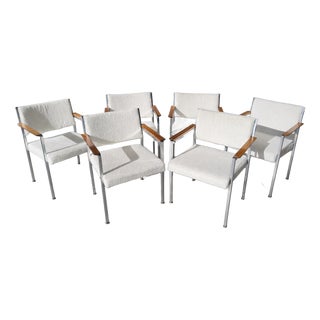 Vintage Armchairs with White Whool Fabric by Hein Salomonson, 1960s, Set of 2 For Sale