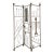 Vintage Iron Abstract Figurative Folding Screen For Sale