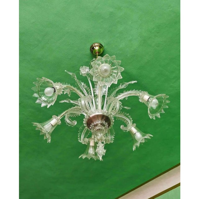 Venetian Murano Crystal Chandelier, Italy, 1950 For Sale - Image 3 of 10