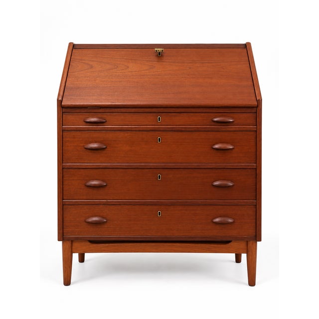 Wood Mid-Century Teak Secretary, Denmark, 1960s For Sale - Image 7 of 7