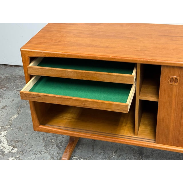 Mid-Century Modern Dyrlund Danish Teak Credenza, Circa 1985 For Sale - Image 3 of 12