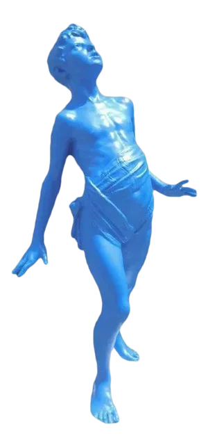 1950s Vintage Life-Sized Yves Klein Blue Boy Statue