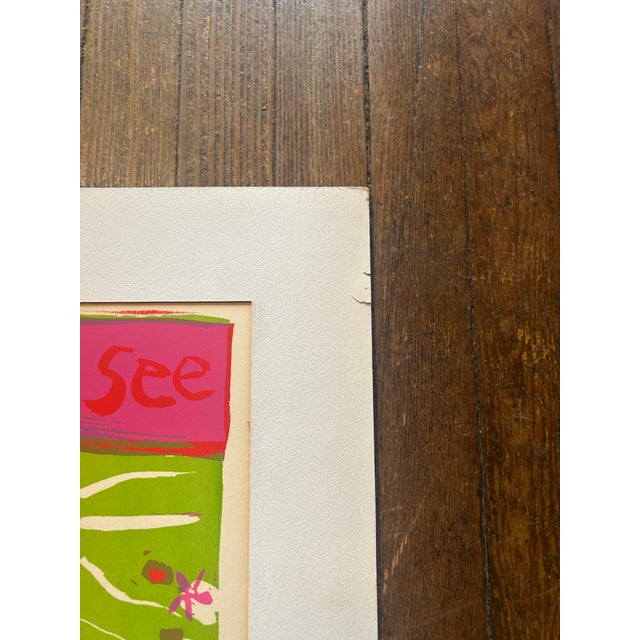 Folk Art 1960’s Original Pop Art Serigraph Silk Screen Print Folk Art Words For Sale - Image 3 of 5