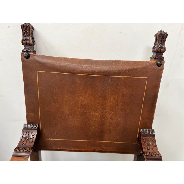 Renaissance Style Armchairs in Walnut, 20th Century, Set of 2 For Sale - Image 6 of 18