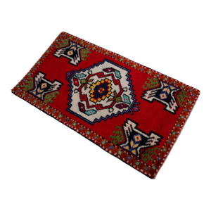 Vintage Hand Made Mat Small Turkish Rug Door Mat Entry Decor- 1′8″ × 3′1″