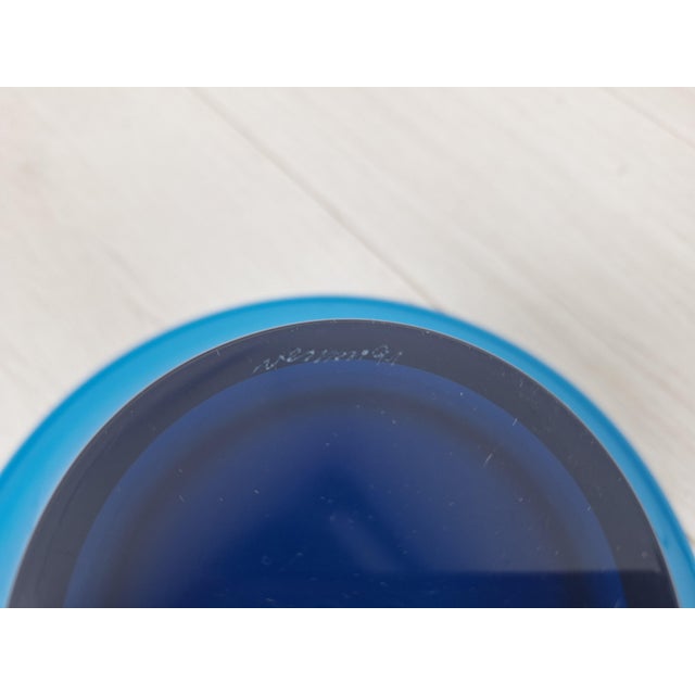 Bowl in Blue Murano Glass from Venini, 1990s For Sale - Image 6 of 7