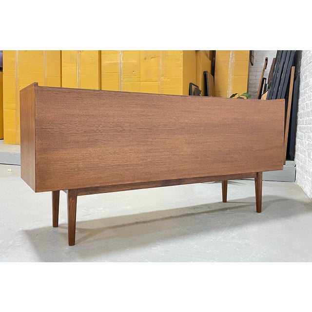 Mid Century Modern Styled Handmade Teak Credenza | Danish Media Stand Sideboard For Sale - Image 12 of 12