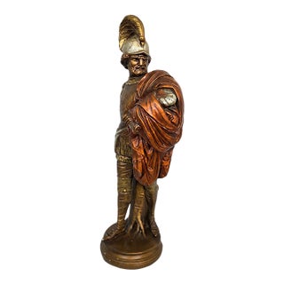 Mid 20th Century Spanish Revival 16th Century Style Spanish Conquistador Chalkware Statue For Sale