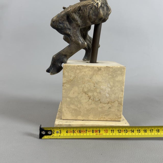 Bronze Sculpture of Satyr on Marble Base, 19th Century For Sale - Image 15 of 17