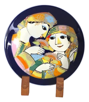 1970s Round Tray Thousand and One Nights Designed by Bjorn Wiinblad for Rosenthal Studio Linie