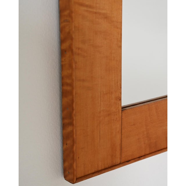 1950s Scandinavian Mirror in Marbled Birch, 1950s For Sale - Image 5 of 7