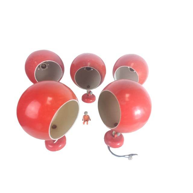 Eyeball Wall Lights, 1960s, Set of 5 For Sale - Image 7 of 8