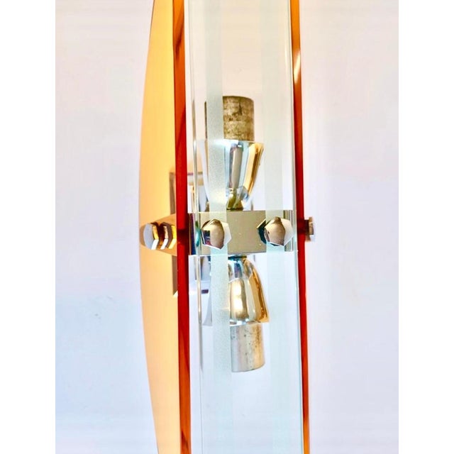 Vintage Wall Lights in Orange Glass from Veca, 1960, Set of 2 For Sale - Image 6 of 8