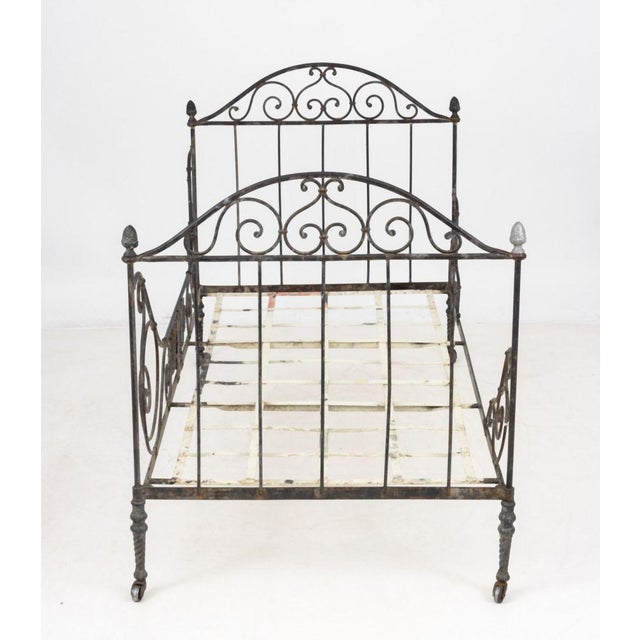 French Wrought Iron Daybed, 19th C. For Sale - Image 9 of 11