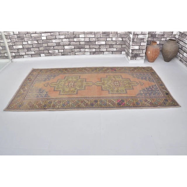 Mid 20th Century Oushak Light Orange Oushak Carpet For Sale - Image 10 of 10