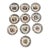 Circa 1840s Creil Et Montereau Political Portrait Plates- Set of 10 For Sale