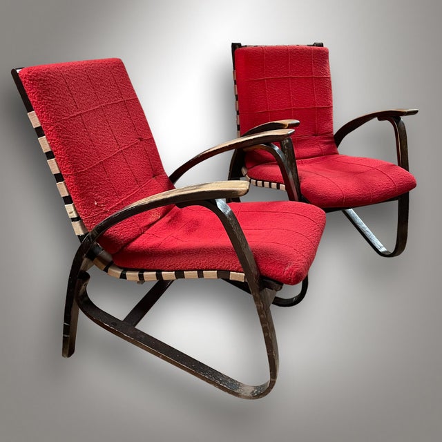 Set of Bentwood Armchair attributed to Jan Vaněk, 1940s For Sale - Image 9 of 9