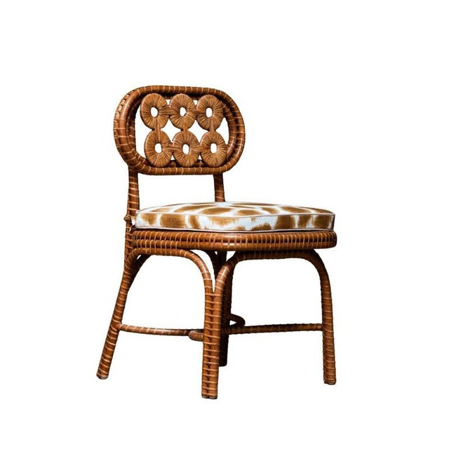 Bridget chair in stained rattan, plywood and hr foam by popus editions. Dimensions: w 48 x d 59 x h 86 cm. Materials:...