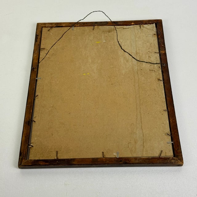 Purple Vintage Framed Mixed Media & Pastel Painting of Reclining Man in Manner of Francis Bacon For Sale - Image 8 of 8