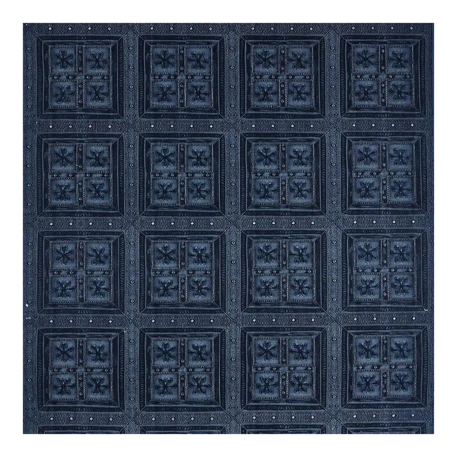 Sanderson Shand Gate Fabric in Jodhpur Blue - a sample For Sale