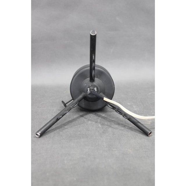 Mid-Century Modern Table Lamp with Sculptural Glass Shade and Metal Tripod, 1960s For Sale - Image 14 of 17