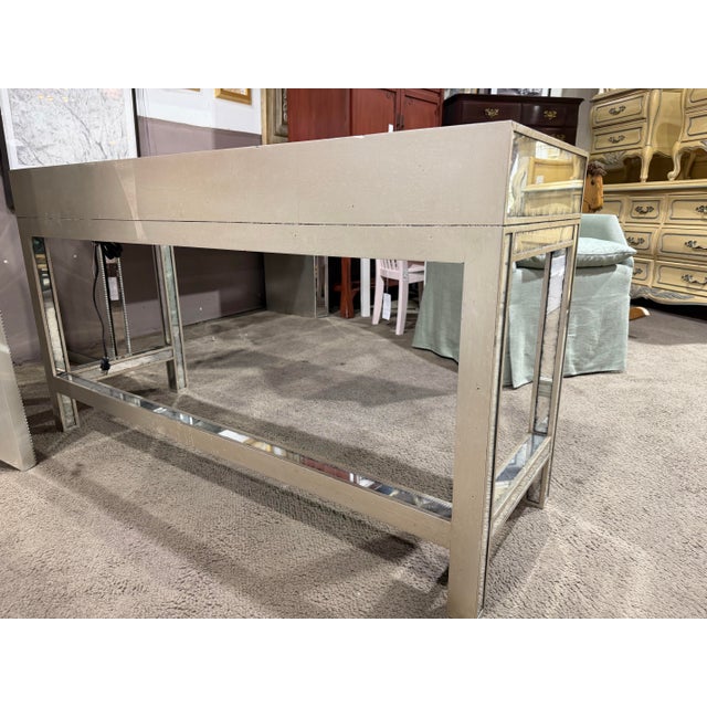 Contemporary John Richard Eglomise Mirrored Vanity Table For Sale - Image 3 of 6